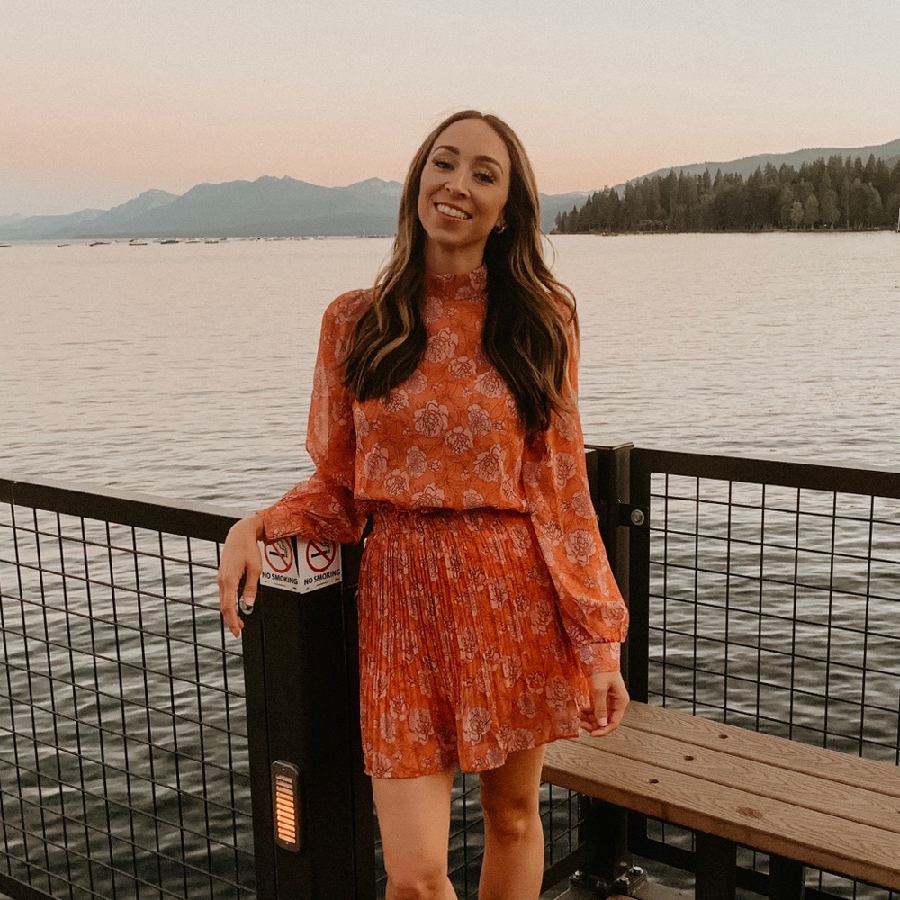Top and Skort Set in Orange